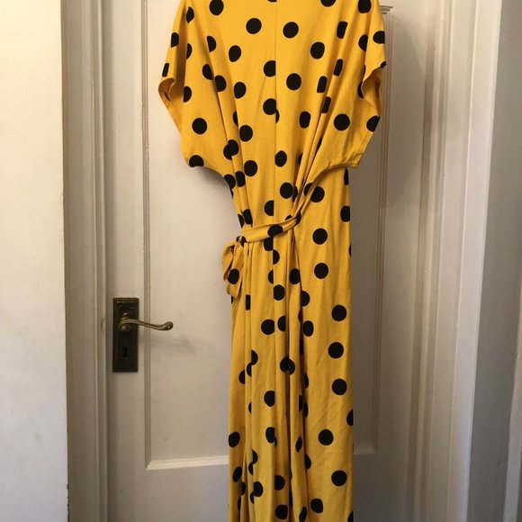 Zara NWOT polka dot wrap dress size small - Picture 12 of 13